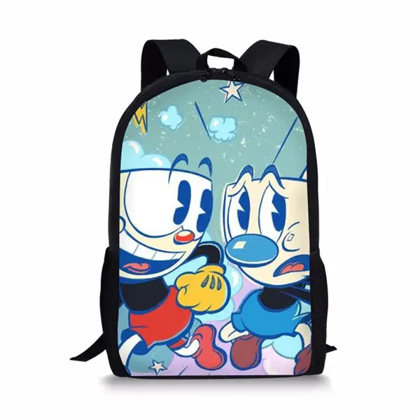 CDWX4366C HaoYun, школьная сумка для мальчиков, Cuphead, Mugman, 3D принт, черный рюкзак, детский рюкзак, для школьников, на заказ, изображение, рюкзак, Mochila - Цвет: CDWX4366C
