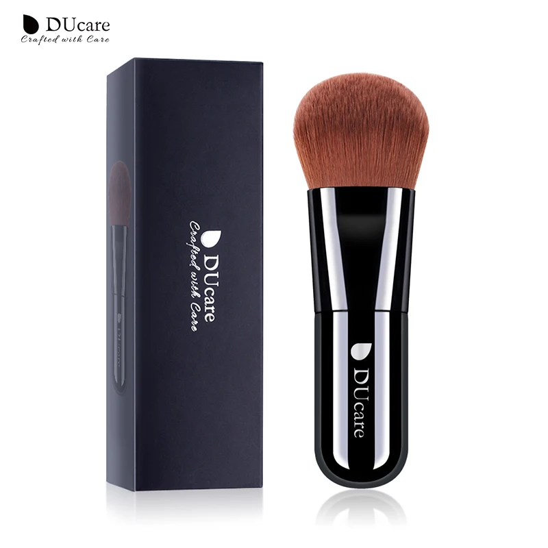 

Ducare foundation brush 1pcs professional makeup brushes high quality make up brushes top brown Synthetic Hair free shipping