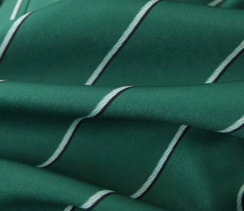 Осенние женские комплекты винтажный стильный зеленый полосатый Блейзер женская верхняя одежда Chaqueta Mujer штаны с завышенной талией костюмы
