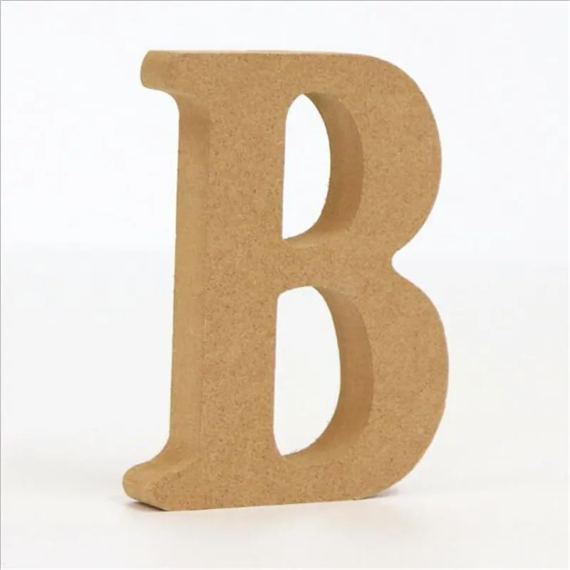 1 шт. 10X10 см деревянные буквы Английский алфавит DIY персональное имя Дизайн Искусство ремесло свободно стоящее сердце Свадебный домашний декор - Цвет: B
