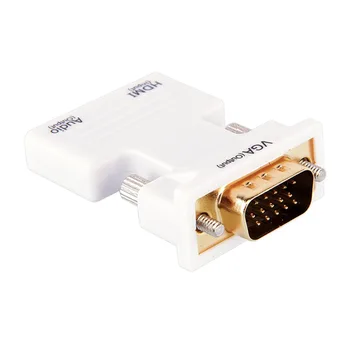 

HDMI Female to VGA Male Converter with Audio Adapter Support 1080P Signal Output Convertor Audio Cables L3FE