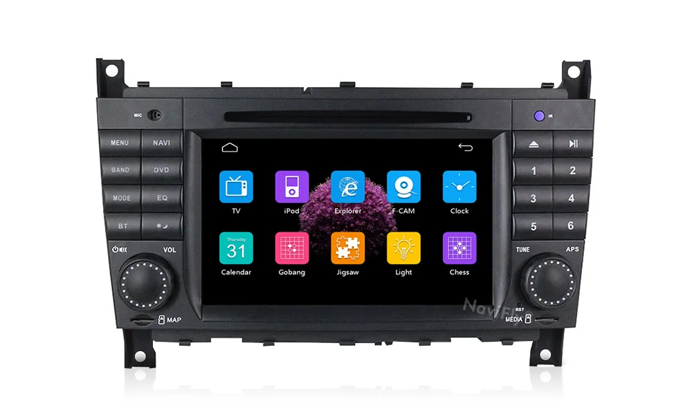 NaviFly 2 din автомагнитола для Mercedes/Benz W203 W209 W219 c-класс C180 C200 CLK200 с dvd gps картой SD UDB