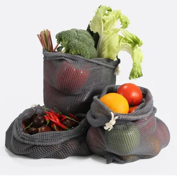 

Reusable Eco-friendly Grocery Foldable Shopping Bags Premium Quality Tote Bag Kitchen Vegetable Storage Mesh Bag