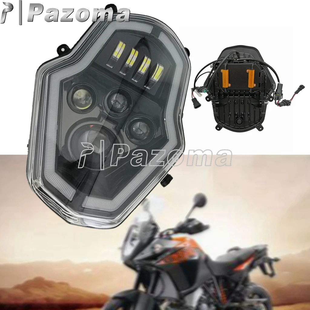 

Motorcycle LED Headlight Headlamp W/Angel Eye DRL Replace Light Lamp For KTM 1090/1190/1050/1290 Adventure Motorbike accessories