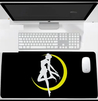 

Cartoon Sailor Moon Large Pad Mouse Mat HD Print Computer Gamer Locking Edge Mousepad Keyboard Mice Mats Pad 40x90cm