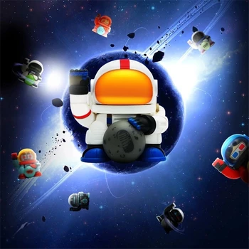 

Blind box authentic lucky astronaut Back to Future second bomb trend hand-made toy cute gift doll decoration