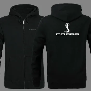 

Cobra logo zipper Hooded Sweatshirt Winter Sweatshirts Zipper Jacket Cotton Coat Fashion Hoodie