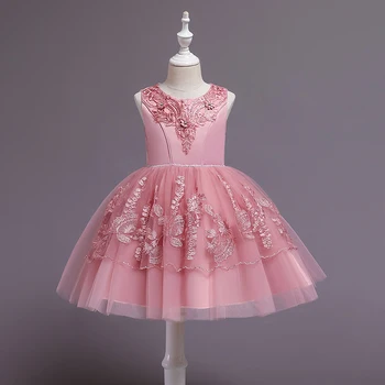

Girls Dress Wedding Party Princess Christmas 2-14 years teenagers Dresses for girl Party Costume Kids Cotton Party Clothing