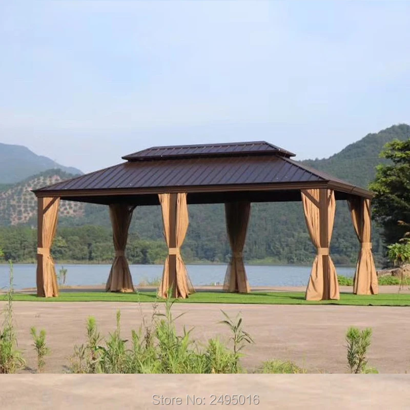 Self Supporting Pergola Aluminum Pvc Farbric Sliding Cover