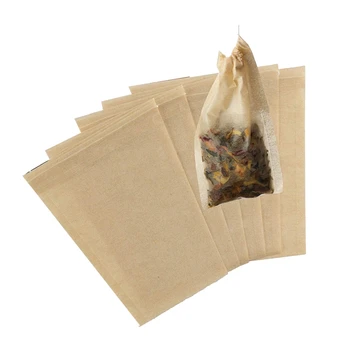 

Tea Filter Paper Bags Disposable Tea Infuser with Drawstring for Loose Leaf Tea,Natural Unbleached Paper 4X3 In,400 Pcs
