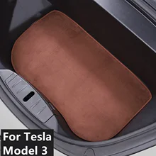 Alfombrilla frontal para maletero de coche, cojín de franela impermeable a prueba de polvo, almohadillas protectoras para Tesla modelo 3 2017-2021, caja delantera
