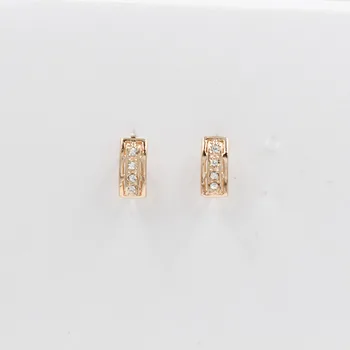 

585Carved hollowed-out earrings in rose gold for glamorous women's wedding parties, stylish and stylish earrings