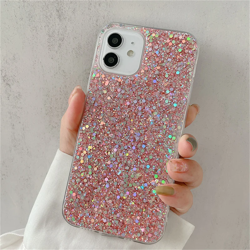 Luxury Glitter Sequin Shining Bling Silicone Soft Phone Case