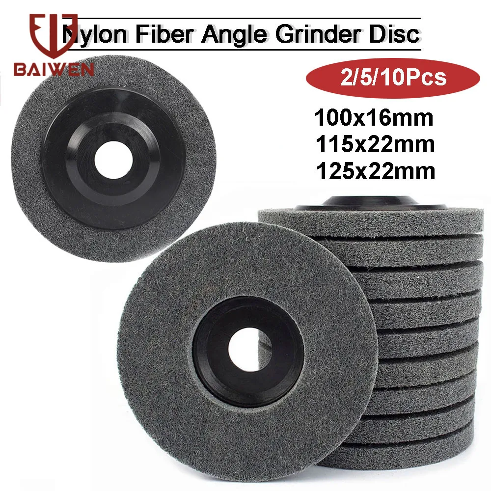 2/5/10 pcs 115mm Nylon Fiber Flap Polishing Wheel Disc For Wood Metal Buffing 