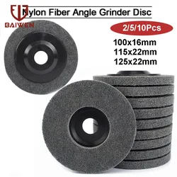 Disque de polissage en Fiber de Nylon Non tissé, 5 ", 4.5", 4“, disque abrasif, alésage de 100/115125mm, pour le métal 
