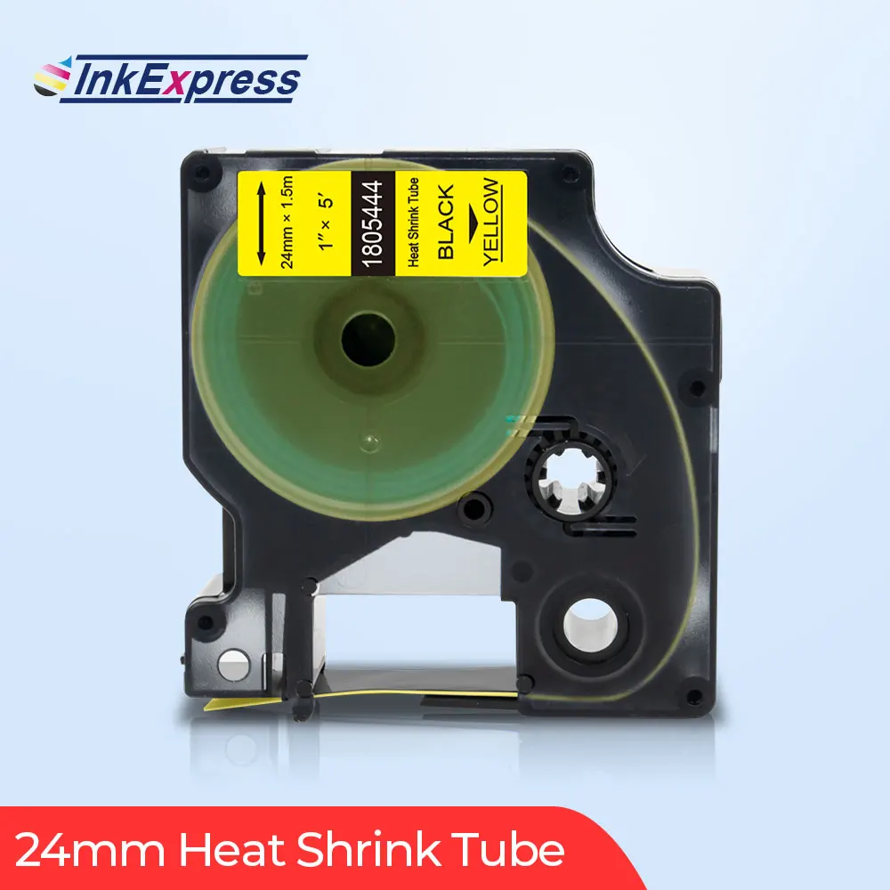 InkExpress 1805444 Heat Shrink Tube Tape For DYMO 1805444 Rhino IND Label 24mm Printer Ribbon