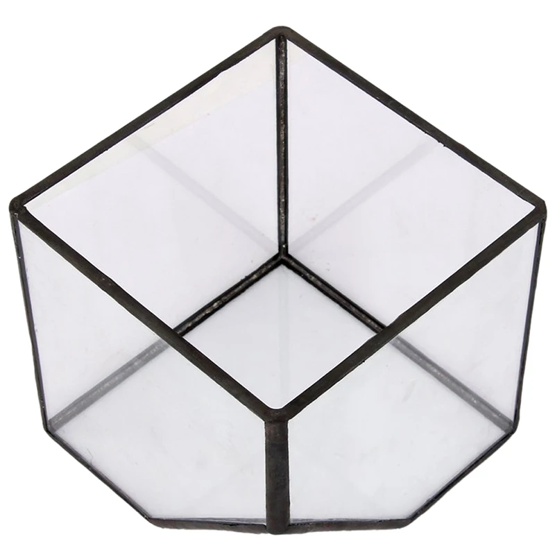 Glass terrarium Square Fairy garden house greenhouse flowerpot size S | Дом и сад