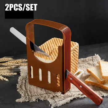 

Toast Bread Slicer Plastic Foldable Loaf Cutter Practical Bread Cutter Toast Slicer Cutting Adjustable Slicer for Homemade Bread