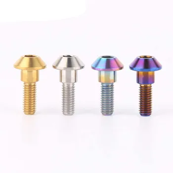 

M6 * 20 Motorcycle Disc Brake Disc Titanium Alloy Screw Blue Colorful Gold Titanium Four-Color Brake Disc Titanium Screw