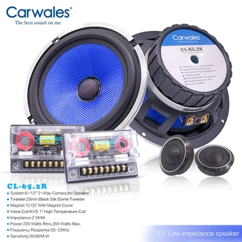 

Carwales 6.5 Inch 2-Way Combination Speaker Kit Audio Sound System Set Tweeter Subwoofer for Car Auto 6.5" Speaker In The Car