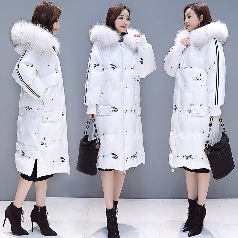 

Mid-length Cotton-padded Clothes 2019 Winter New Style WOMEN'S Dress Korean-style down Jacket Cotton-padded Clothes Mid-length o