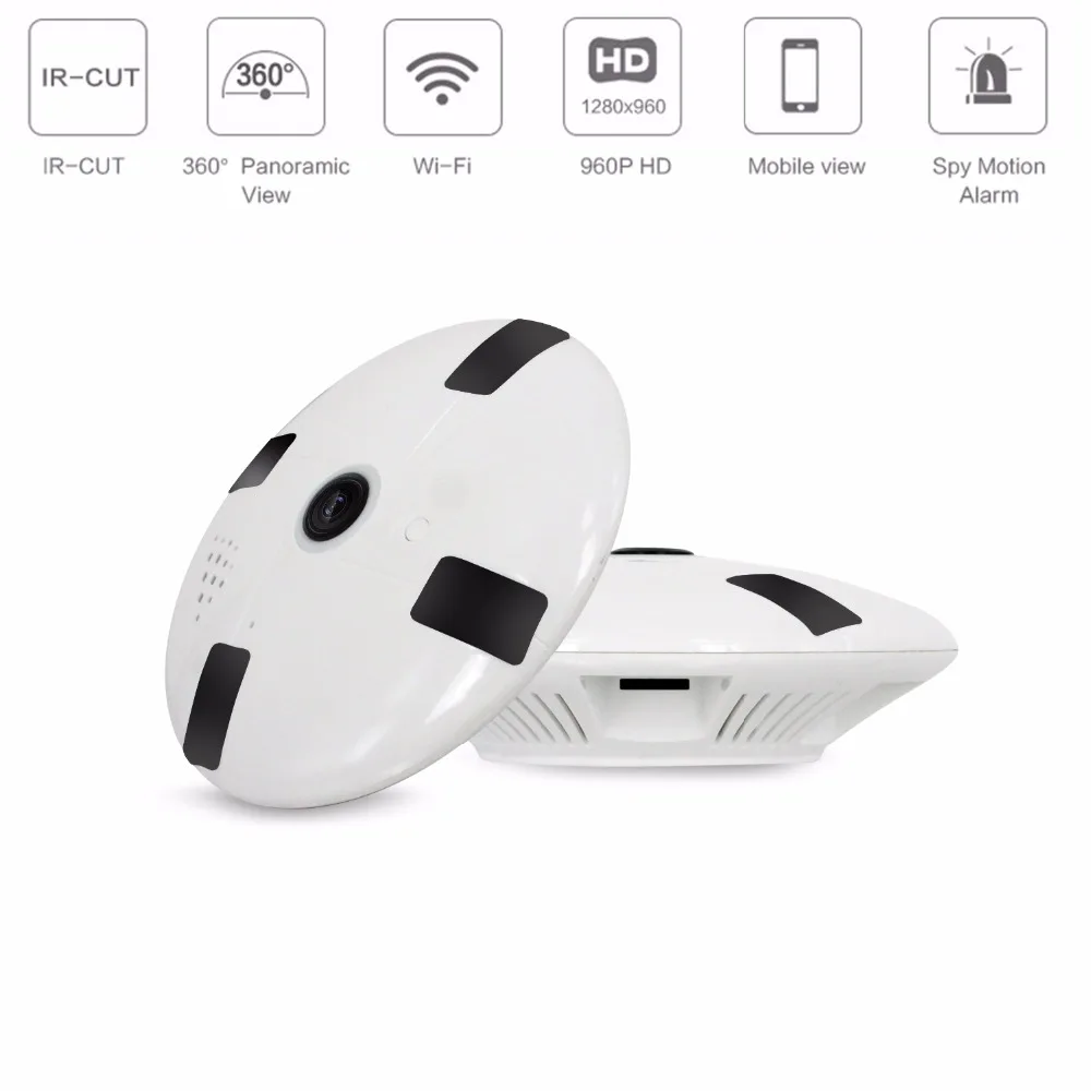 Мини Wi-Fi IP-камера 960P 360 градусов для домашней безопасности беспроводная P2P