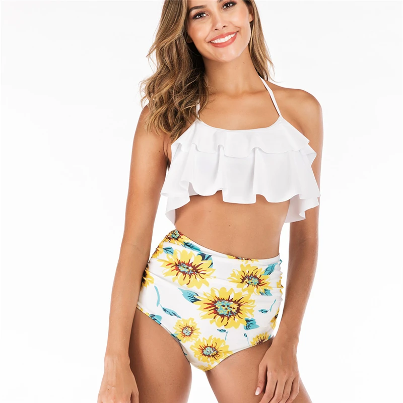 Plus Size Bikinis Sexy Women Swimsuit Summer High Waist Bikinis Floral Bathing Suits Female Swimming Suit Ruffles Bikini Set XXL Plus Size Bikinis Sexy Women Swimsuit Summer High Waist Bikinis Floral Bathing Suits Female Swimming Suit Ruffles Bikini Set XXL