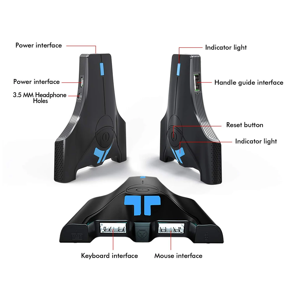  High Quality Mobile Game Keyboard Mouse Converter USB Wireless Bluetooth Connection Adapter For Swi