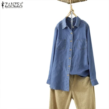 Cotton Linen Denim Blue Shirt 1