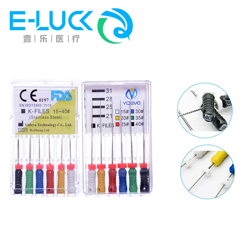 6pcs/pack 28/31mm Dental Endodontic K Files Root Canal Endodontics File