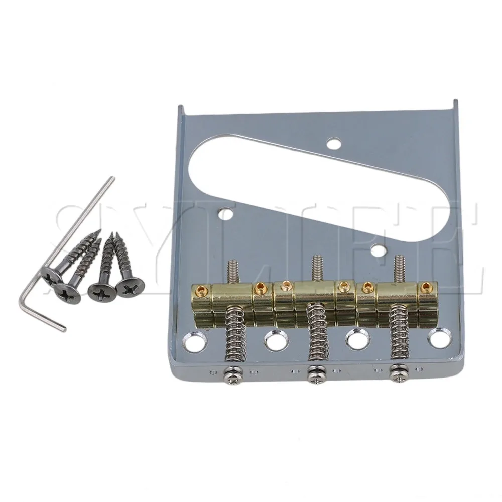 

85MM Length Zinc Alloy Electric Guitar Part Chrome Carving Flower Bridge