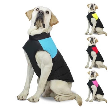 

S-5XL Hot Windproof Chest Harness for Dogs Fashion Warm Winter Splicing Harnesses Vest Pets Waterproof Chests Clothes Supplies