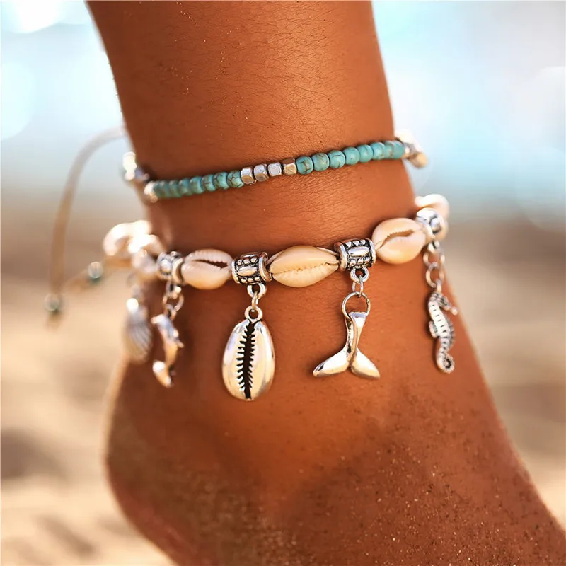Bohemian Ocean Beach Starfish Turtle Shell Pendant Anklets Multi Layered Beads Ankle Bracelet Foot Bracelet Foot Jewel Bohemian Ocean Beach Starfish Turtle Shell Pendant Anklets Multi Layered Beads Ankle Bracelet Foot Bracelet Foot Jewel