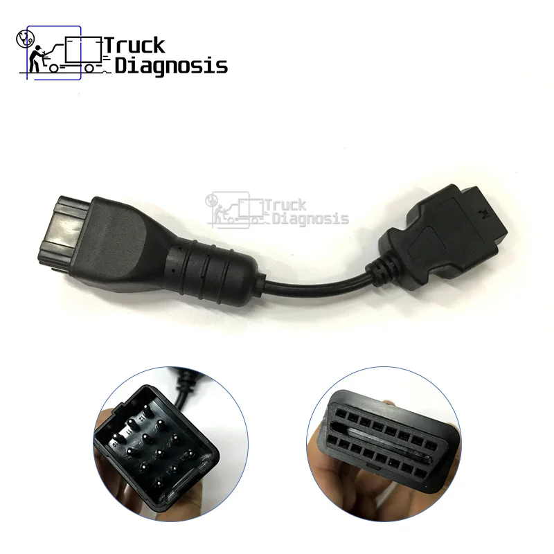 

12 pin cable for older Renault trucks 12 Pin OBD to OBD2 Connector Diagnostic Adapter