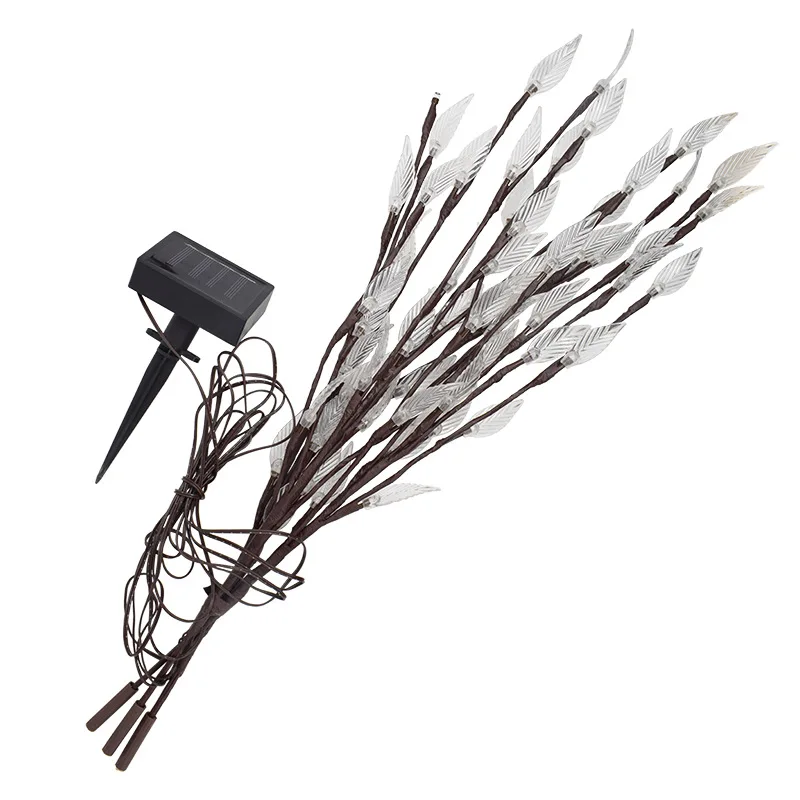 

Cross Border for Flare New Style Solar Leaf Lawn Lamp Outdoor Waterproof Branch Garden Courtyard LED String Lights