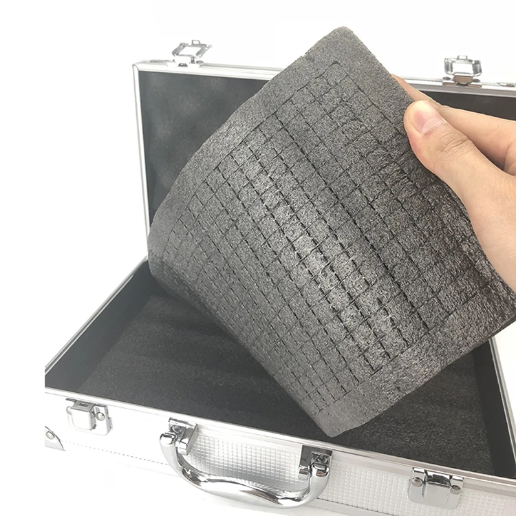 Портативный алюминиевый ящик для инструментов ящик для хранения Портативный ударопрочный профиль чехол с подкладкой губка