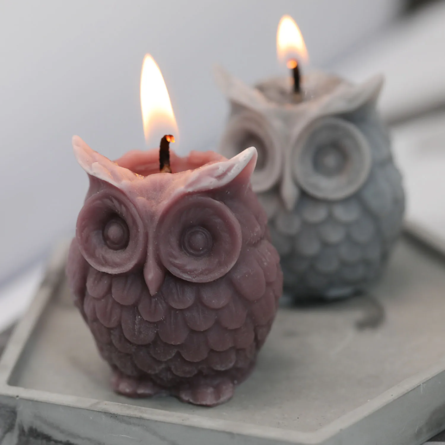 3D Свеча в форме совы, силиконовая форма для изготовления свечей, сделай сам, ручная работа, полимерные формы для гипса, восковая форма