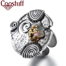 Изменяемые кольца для женщин модные эффектные уникальный дизайн кораллового камня Ювелирные изделия серебряного цвета кольцо для всех случаев Mujer