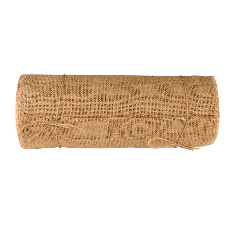 Горячая XD-холст Мешковина натуральная Мешковина 10 м чистый рулон деревенский стиль, джут DIY украшения 30 см