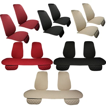 

5 Seats Flax Car Seat Cover Protector with Backrest Front Rear Seat Back Waist Washable Cushion Pad Mat for Auto Five Complete S