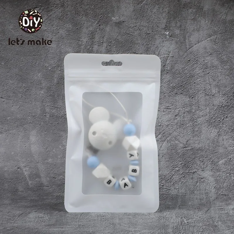 Let's Make Plastic Bags White 100pcs (19.5x11.5cm) Display Bags BPA Free Baby Toys Package Show Punch Pendant Accessories