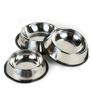 

4 Sizes Dog Cat Bowls Stainless Steel Travel Footprint Feeding Feeder Water Bowl For Pet Dog Cats Puppy Outdoor Food Dish 2020