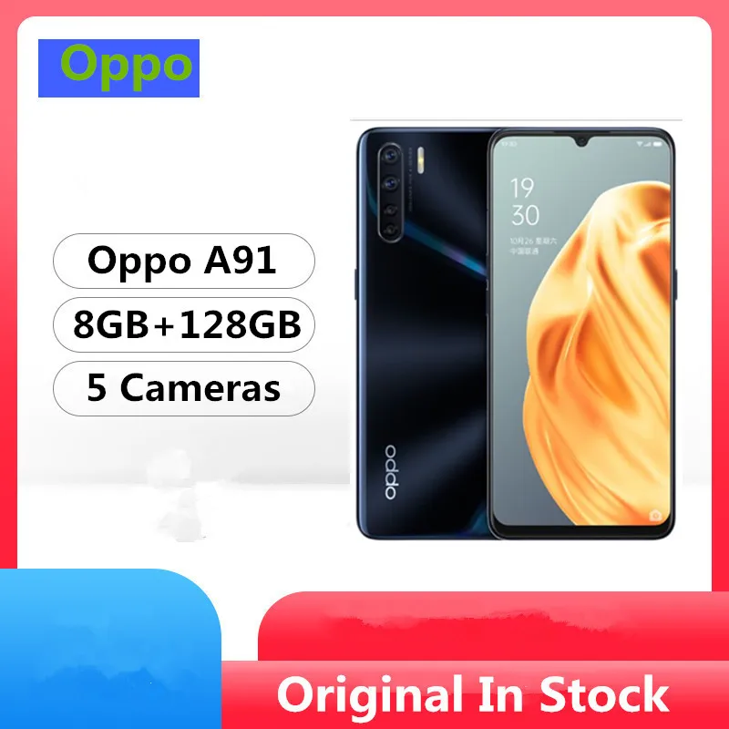 Смартфон Oppo A91 Android 9 0 6 4 дюйма 2400x1080 8 + 128 ГБ 48 МП 5 камер|Смартфоны| |