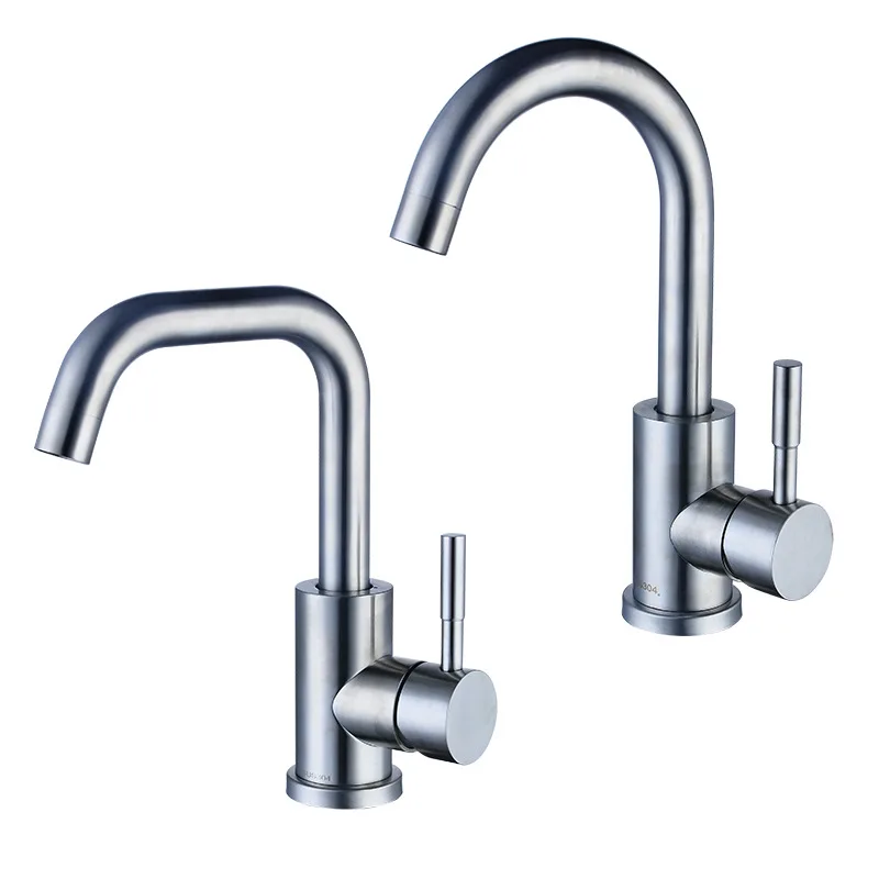 304 stainless steel washbasin hot and cold water faucet, bathroom and bathroom cabinet mixing faucet