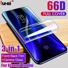 66D Hydrogel Film For Xiaomi Redmi mi Note 10 9T Pro A3 9 Lite Full Cover Screen Protector For Redmi Note 8 7 Pro K30 Lens Glass