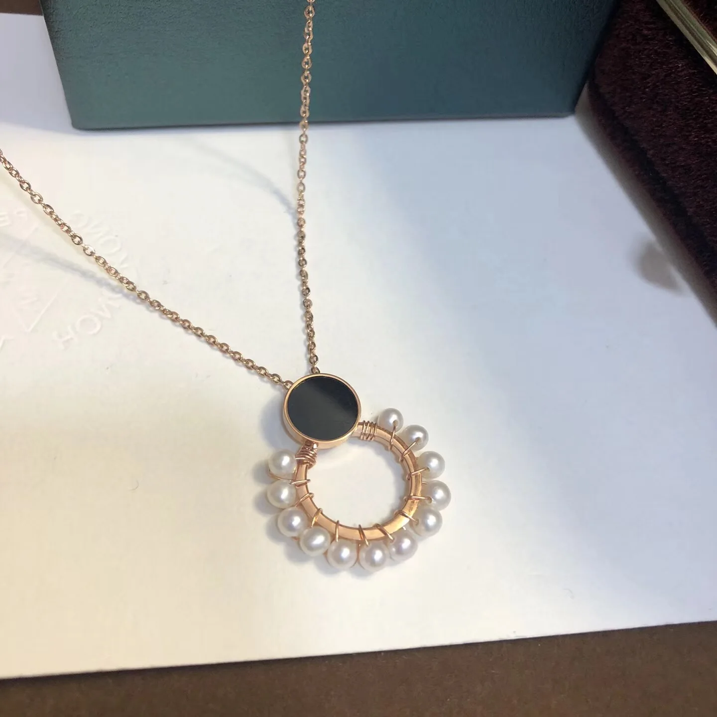 

Butterfly Home Qrxs4z45fe Natural Pearl 3-4 near round Glare Virgine 14k zhu jin Circle Necklace Gentle Smart