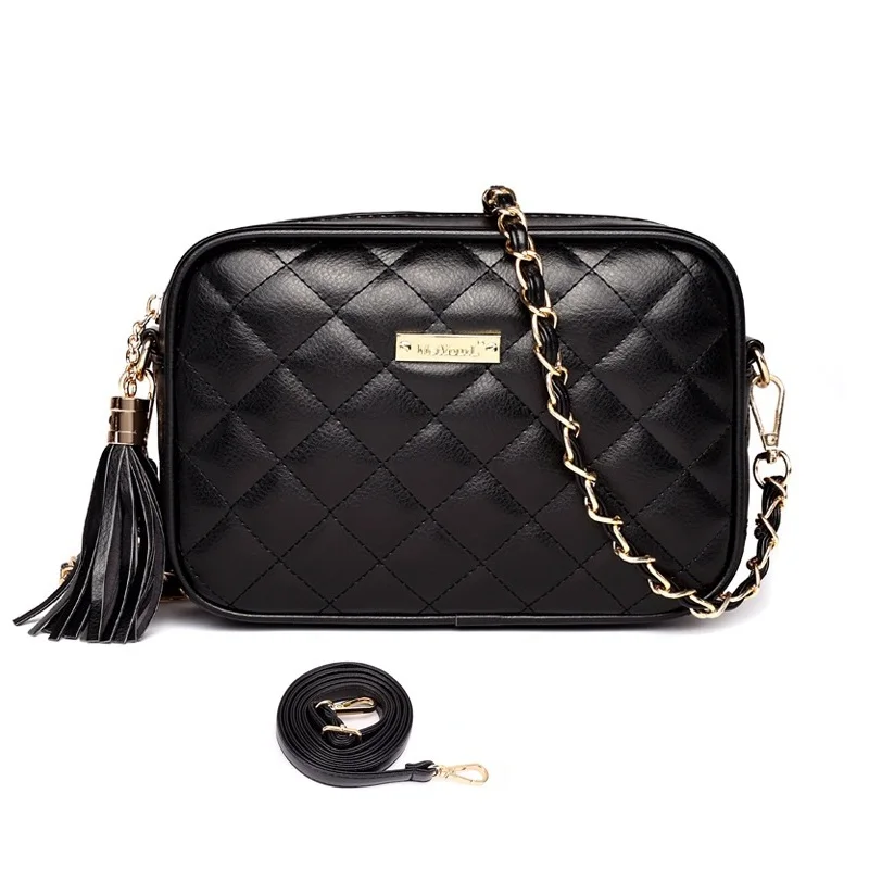 Женские сумки-мессенджеры с кисточками; маленькие Сумки из искусственной кожи; сумки через плечо с бриллиантовым узором; дизайнерские женские сумки на плечо; Сумочка для телефона; Цвет Черный