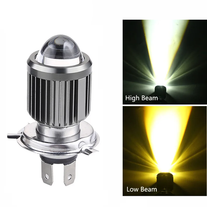 H4 Led Moto HS1 Bulb 12V Hi-Lo Beam Lamp ATV Led Headlight Bulbs Scooter  Fog Light For Motorcycle White Golden Yellow - AliExpress