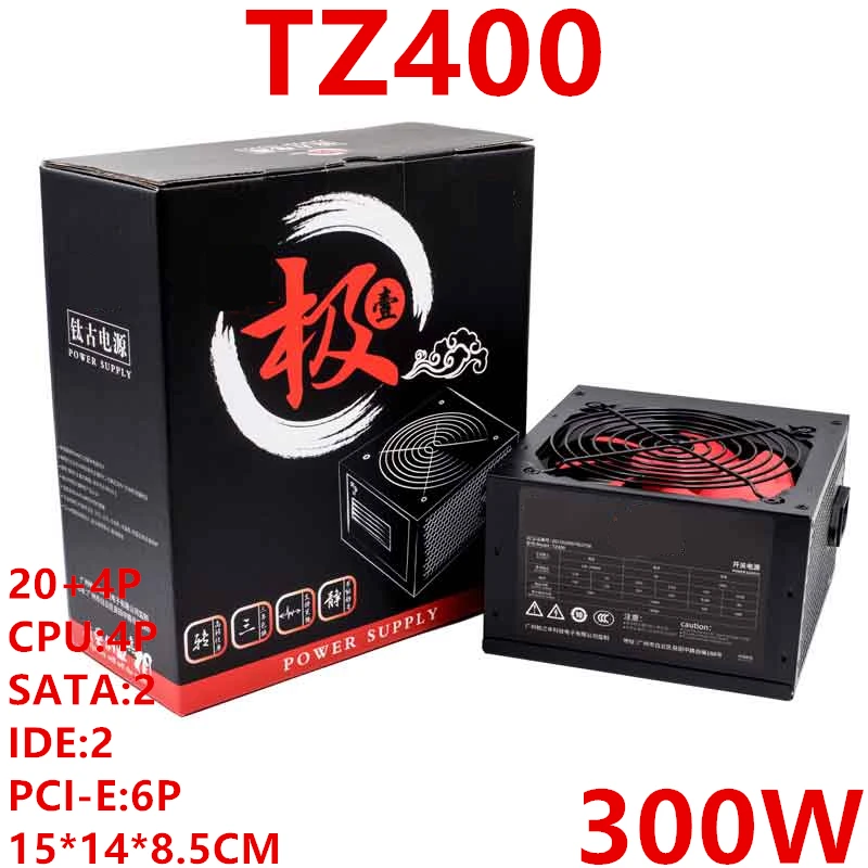 Новый блок питания для ПК марки TZ номинальный 300 Вт пиковый 400 TZ400W|Блоки