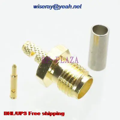

DHL/EMS 500pcs Connector RPSMA female plug crimp RG174 RG316 LMR100 cable Straight -A3